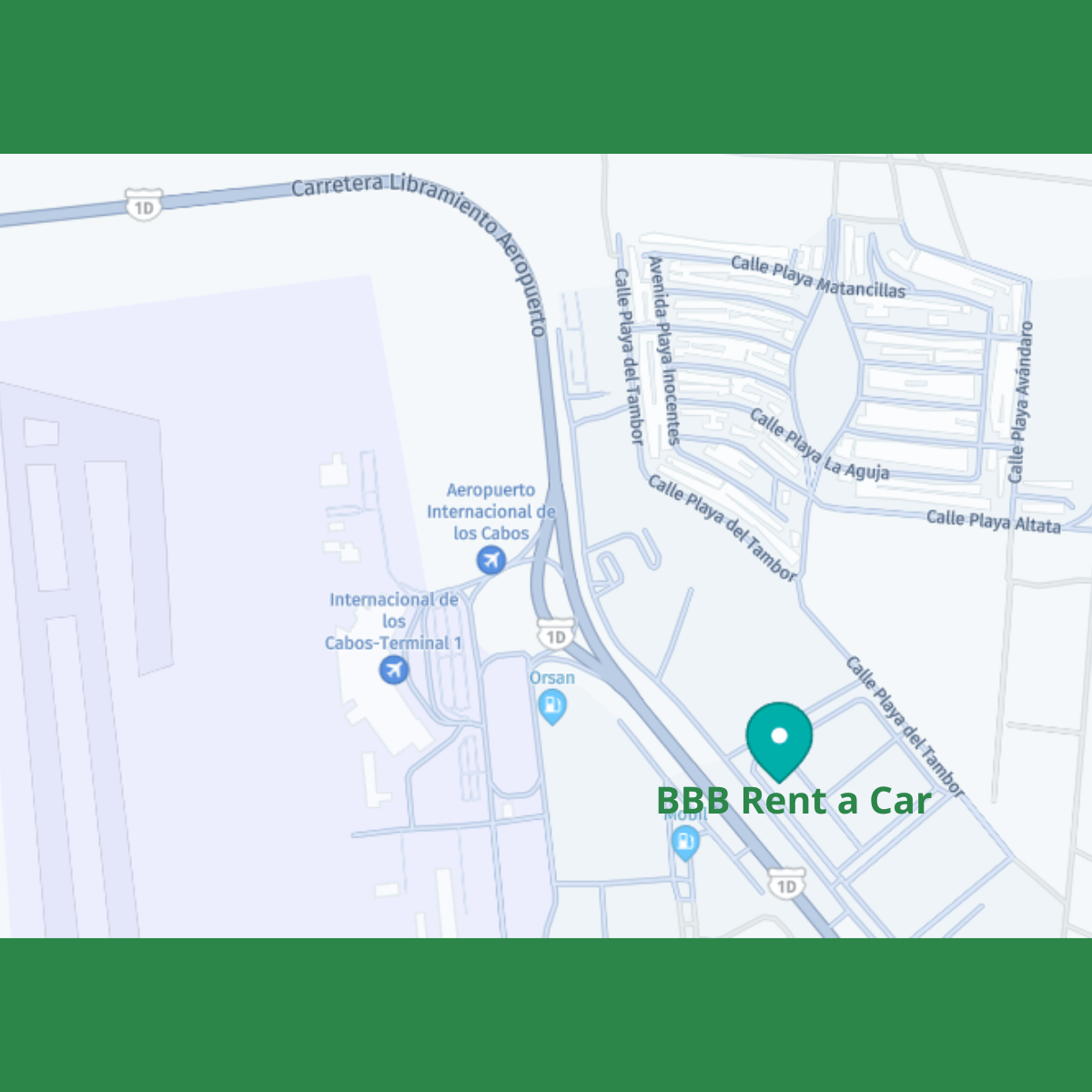 Renta de autos cerca del aeropuerto SJD
