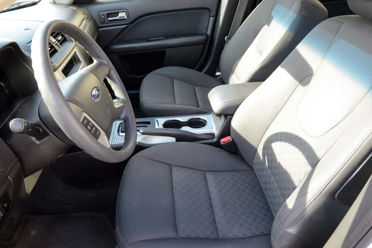 All our Fusions have cloth interiors. | BBB Rent a Car Los Cabos